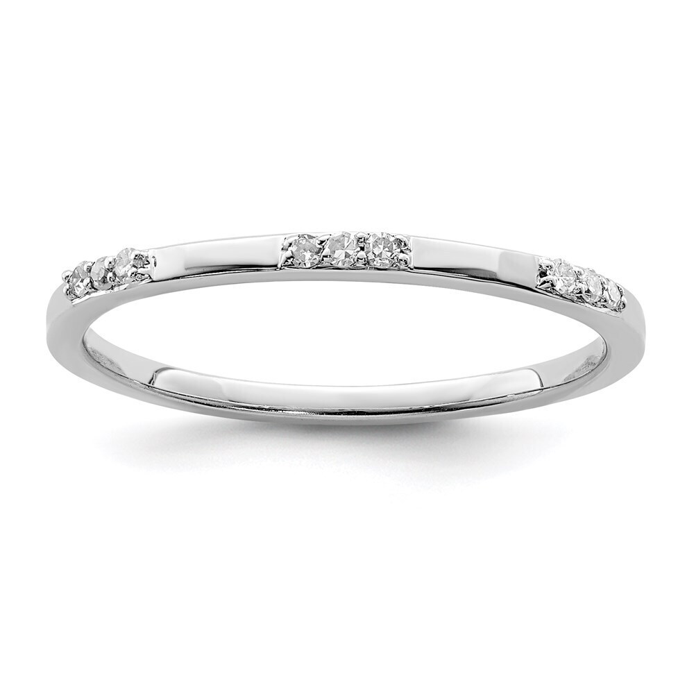 Kazi Luxury Sterling Silver Rhodium Plated Diamond Ring